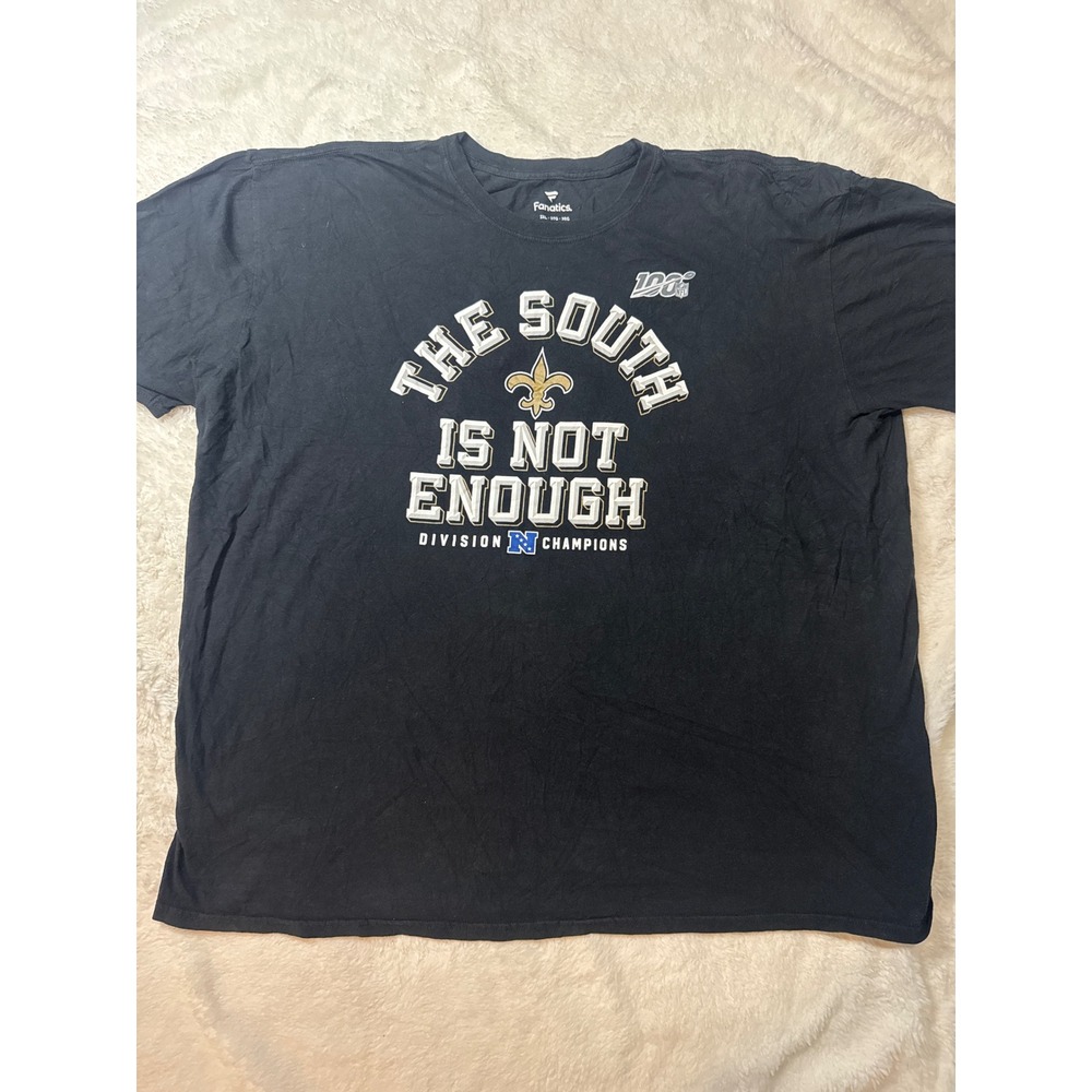 Fanatics T-Shirt Mens 3XL Black Excellent Saints NFC South Division Champions